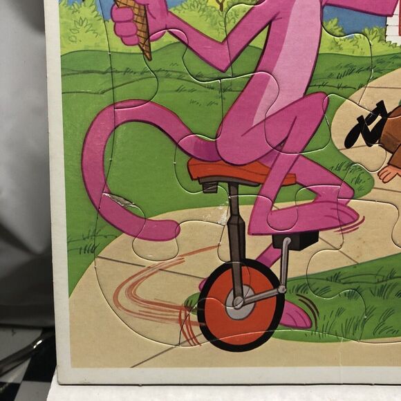 Vintage 1979 Pink Panther Whitman Frame-Tray Puzzle - Juggling Unicycle Fun! - Picture 5 of 14